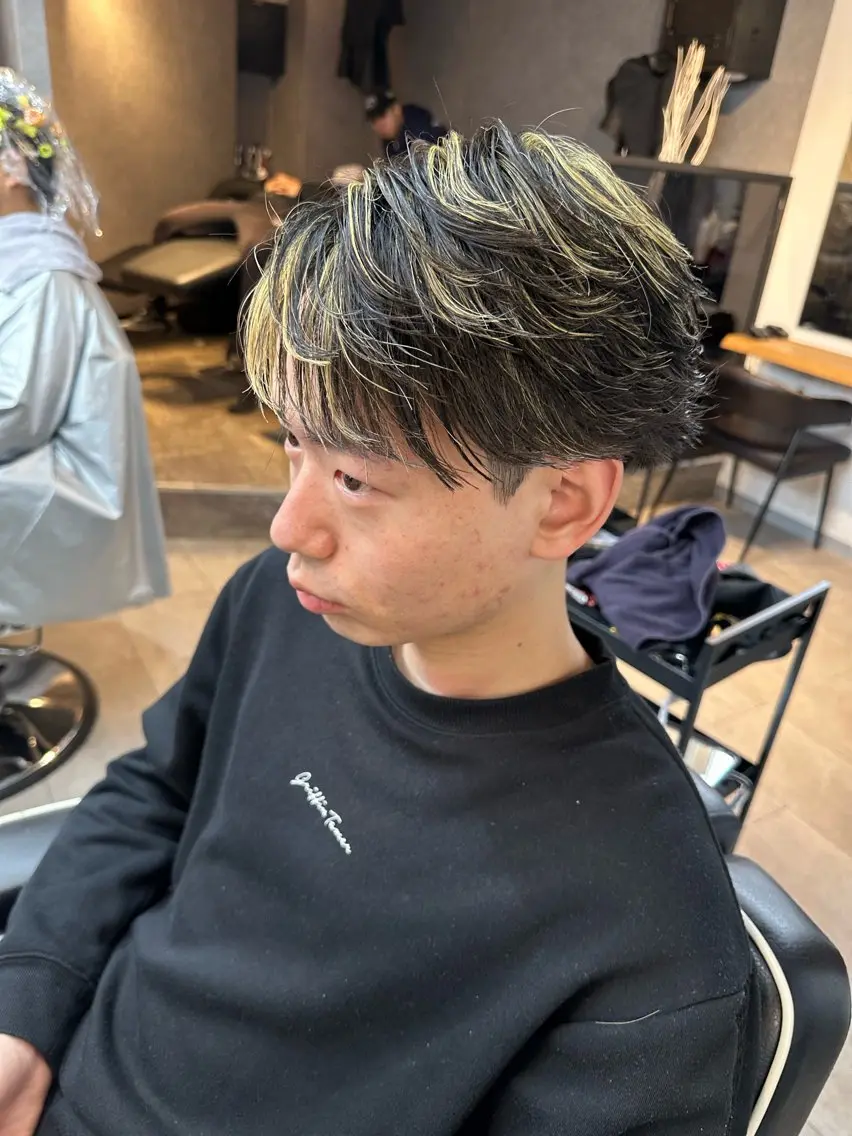 カラー パーマ メンズ 🇺🇸大宮パーマ 波巻き/ツイスパのヘアスタイル