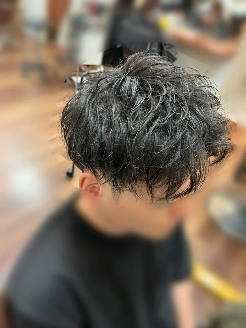 メンズカット+スパイラルパーマの写真