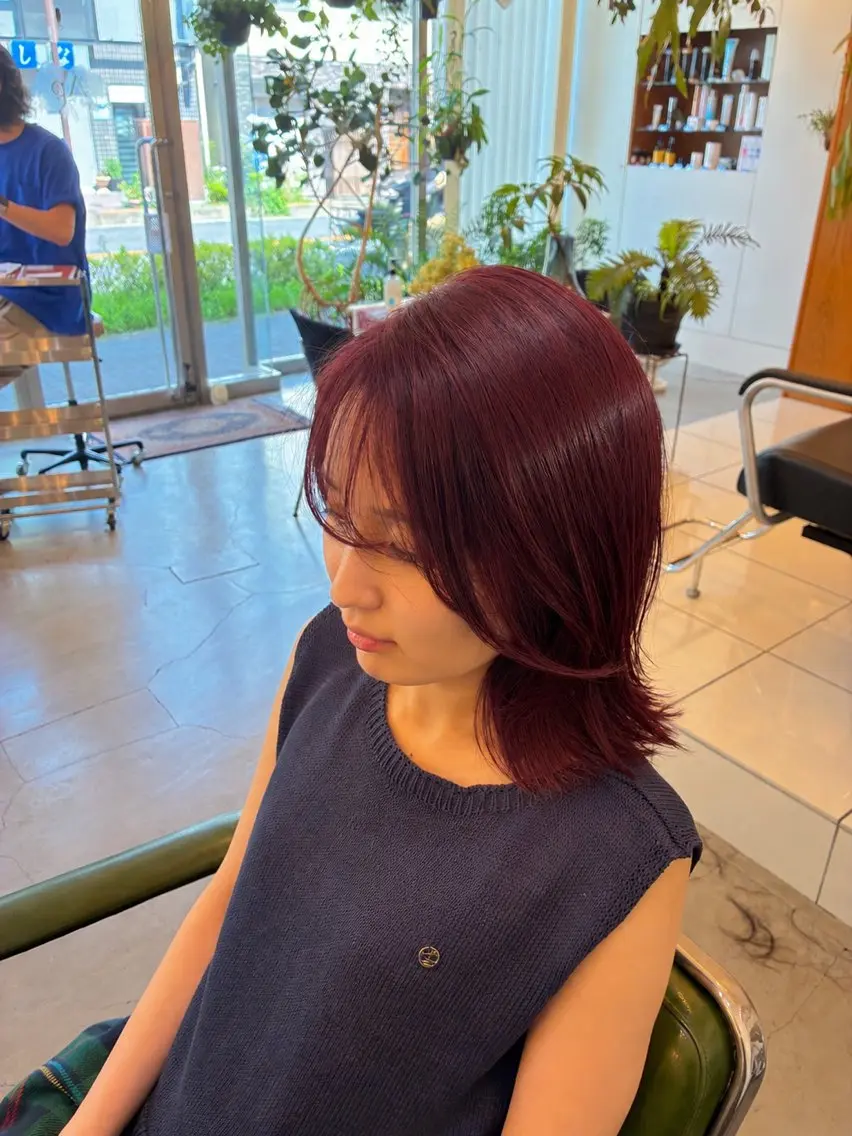ミディアム カット ヘアカラー 🍒暖色カラー/ 似合わせりゅーき🍒のヘアスタイル