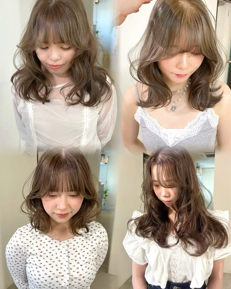 ロング カラー ブリーチ ダブルカラー ブリーチなしカラー ヘアカラー mizuki/ピンク ベージュ.レイヤーのヘアスタイル