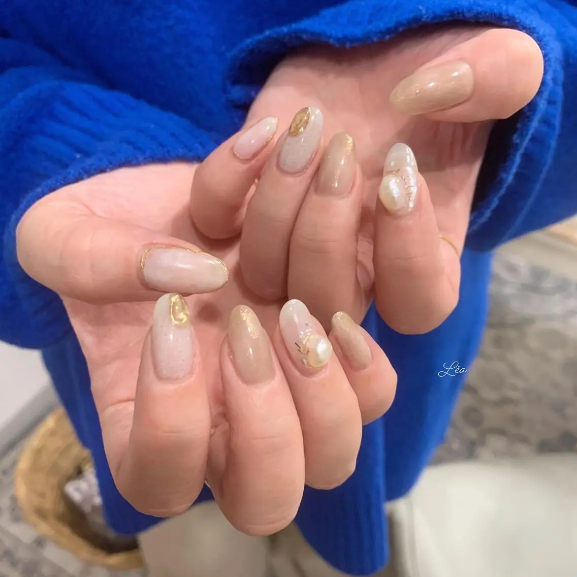 ネイル ジェルネイル 持ち込み パラジェル ソフトジェル Léa nailのネイルデザイン