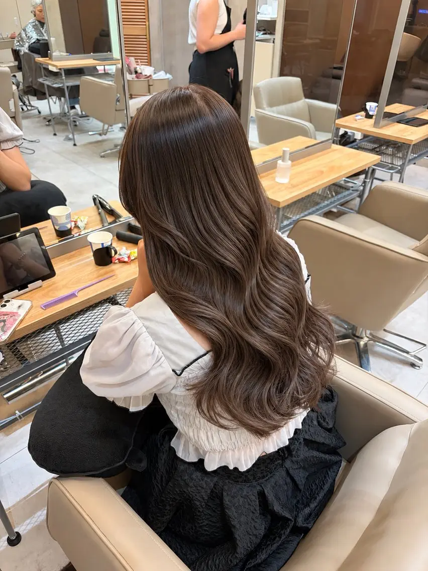 ロング カラー カット ヘアカラー レイヤー/ワンホン 新宿🤍Maiのヘアスタイル