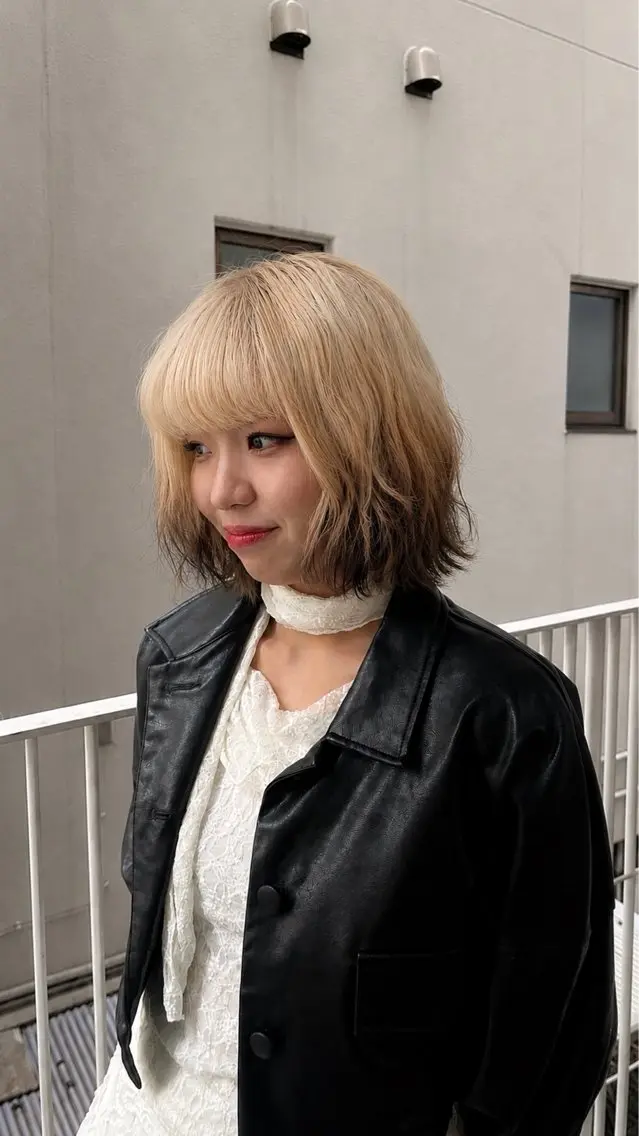 ミディアム カット ヘアカラー トリートメント 🩵AKIHO🩵 モデル募集のヘアスタイル