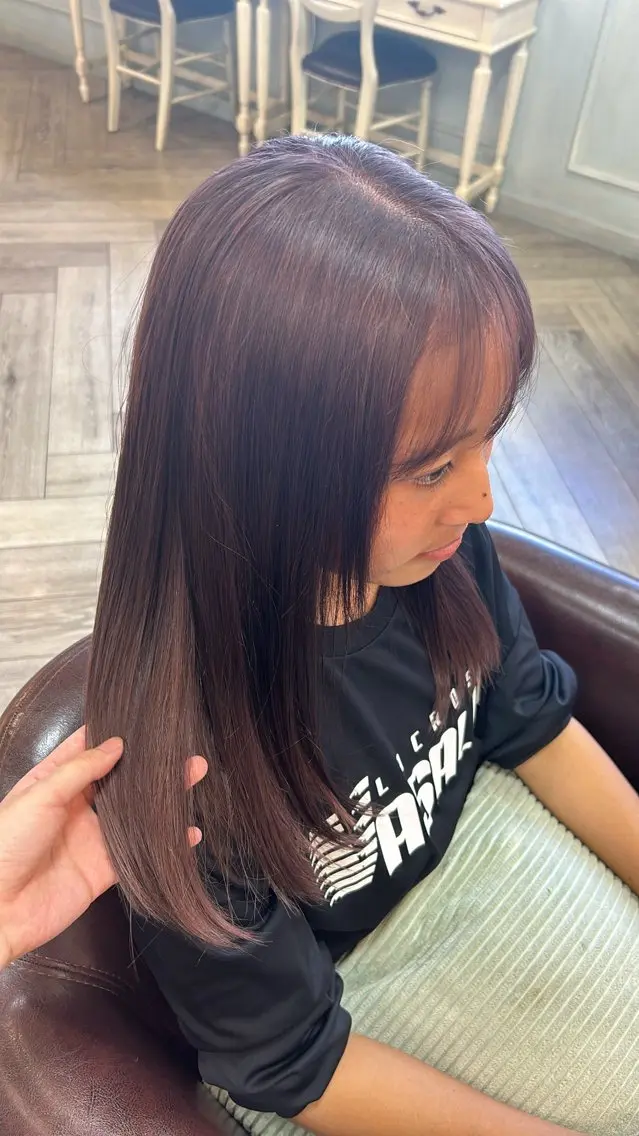 ミディアム カラー カット ヘアカラー トリートメント アオバ / ハイトーンカラーのヘアスタイル