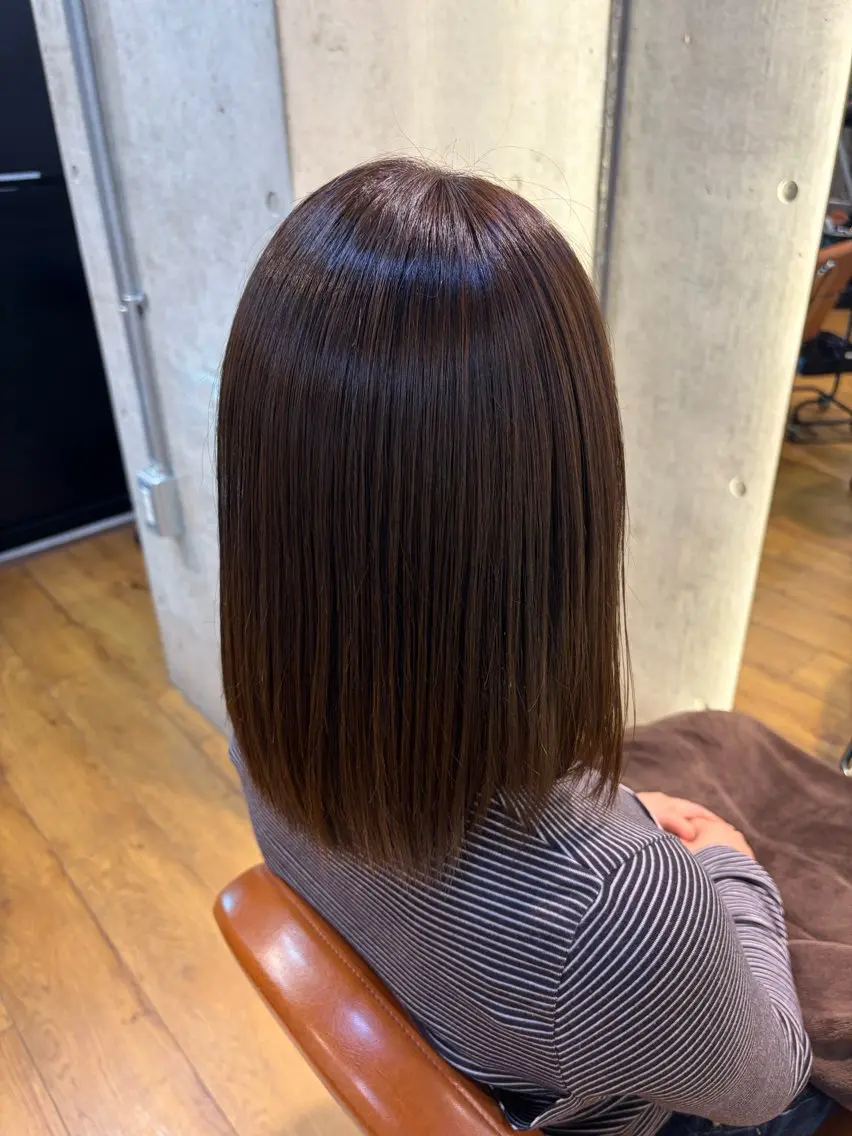 ミディアム カラー ヘアカラー トリートメント 岡本 蓮央のヘアスタイル