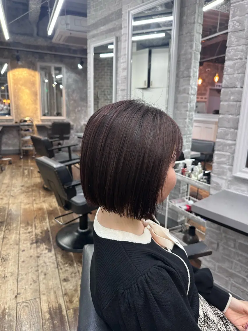 カラー ボブ カット ヘアカラー レディースカット✂️ レイヤー✨みくのヘアスタイル