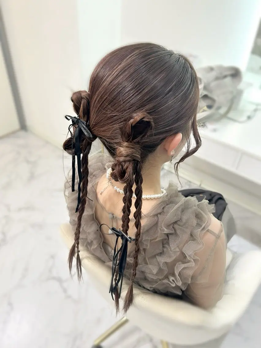 ロング ヘアアレンジ ヘアセット ヘアセット専門店 Rのヘアスタイル