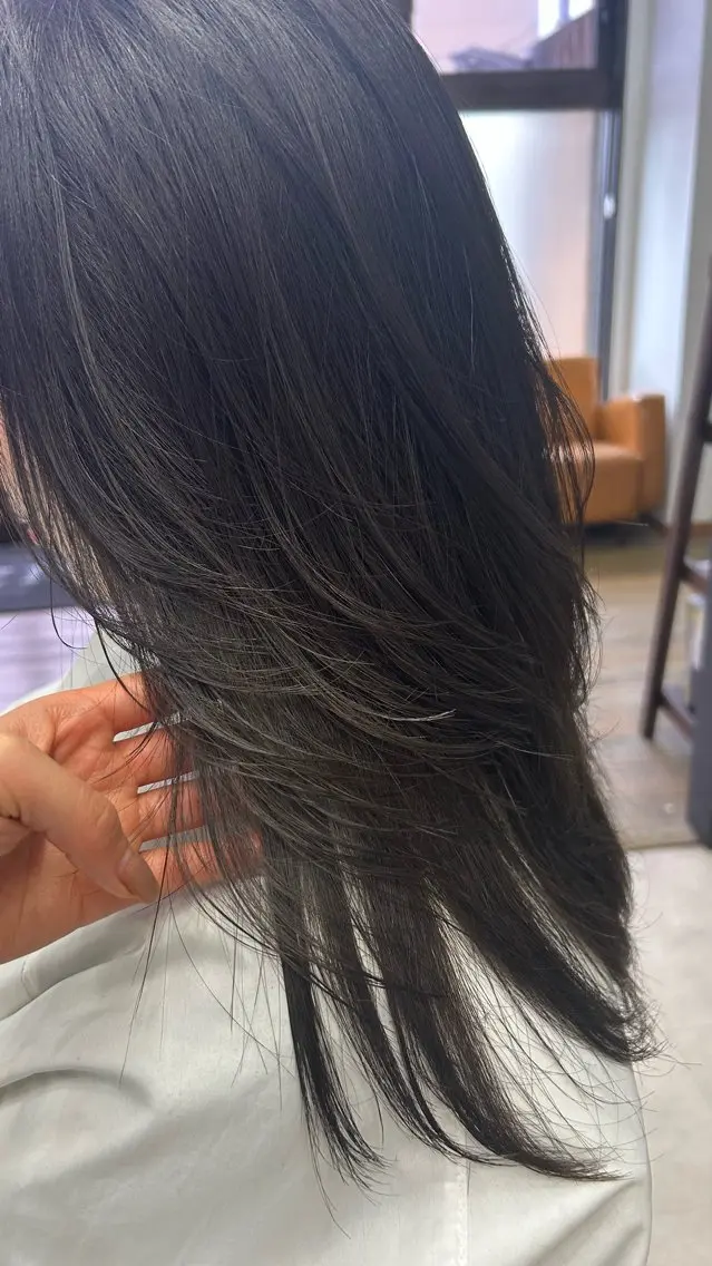ミディアム 🍅ハイライト/ レイヤー/mao🍅のヘアスタイル