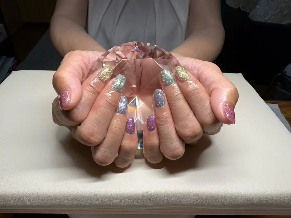 ネイル フラッシュネイル フラッシュマグ Rainbow Moonのネイルデザイン