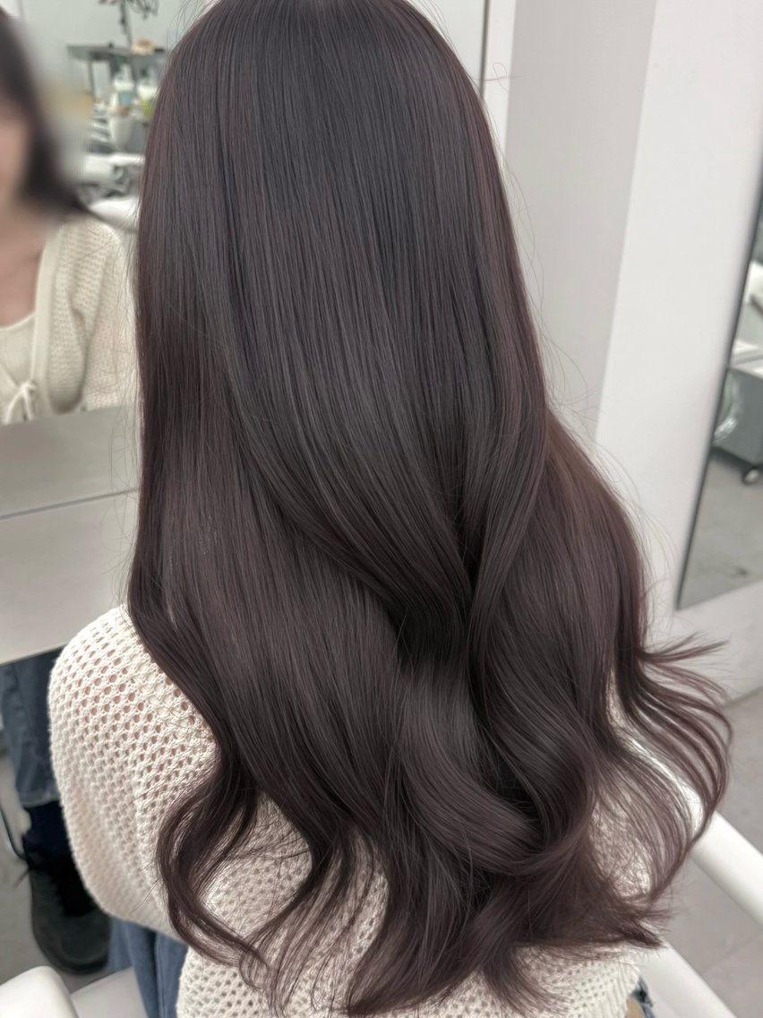セミロング カラー 透明感カラー グレージュ カット ヘアカラー トリートメント 透明感カラー🩶 ×小顔カット難波のヘアスタイル