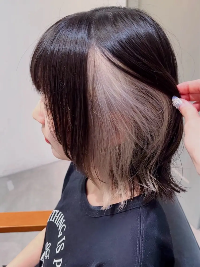 ミディアム カラー 🪼AI/オリーブ ベージュ🪼のヘアスタイル