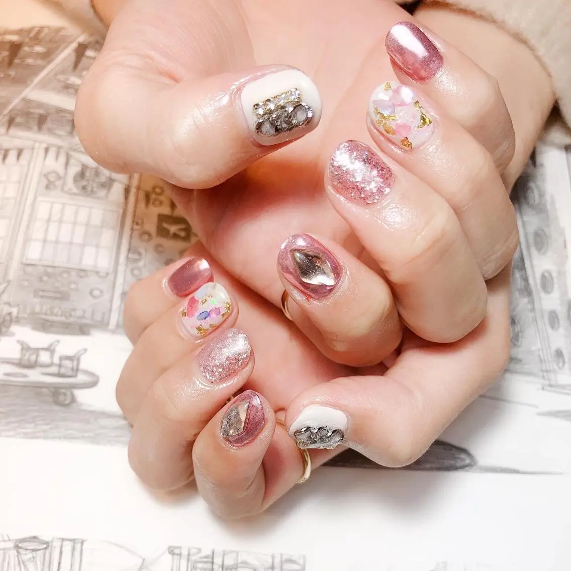 ネイル ミラーネイル owlnail /持込みデザイン専門のネイルデザイン