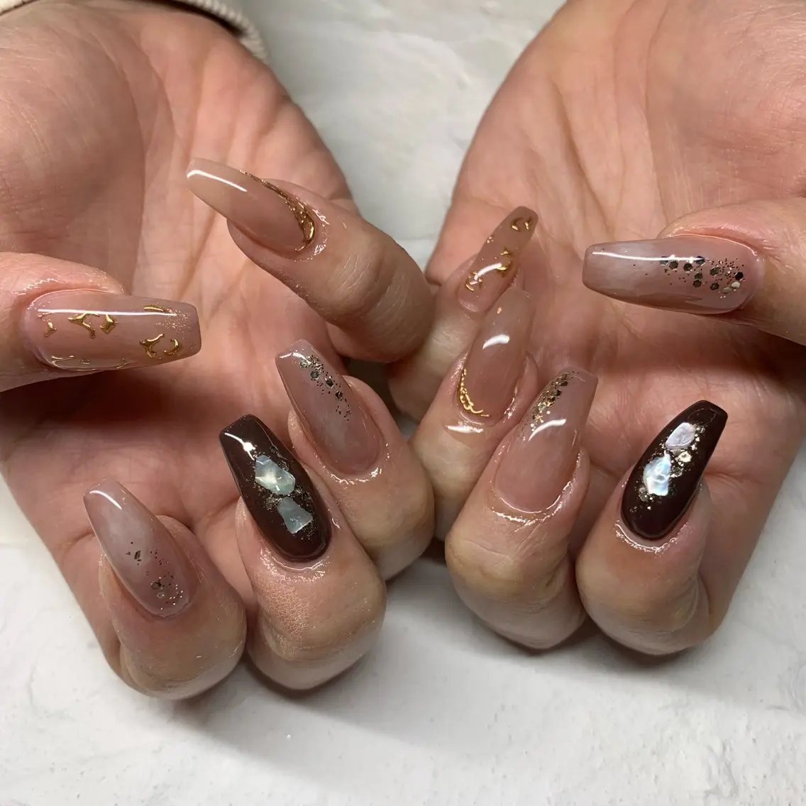 ネイル ジェルネイル 持ち込み ニュアンスネイル 赤色 スカルプネイル happiness nailのネイルデザイン