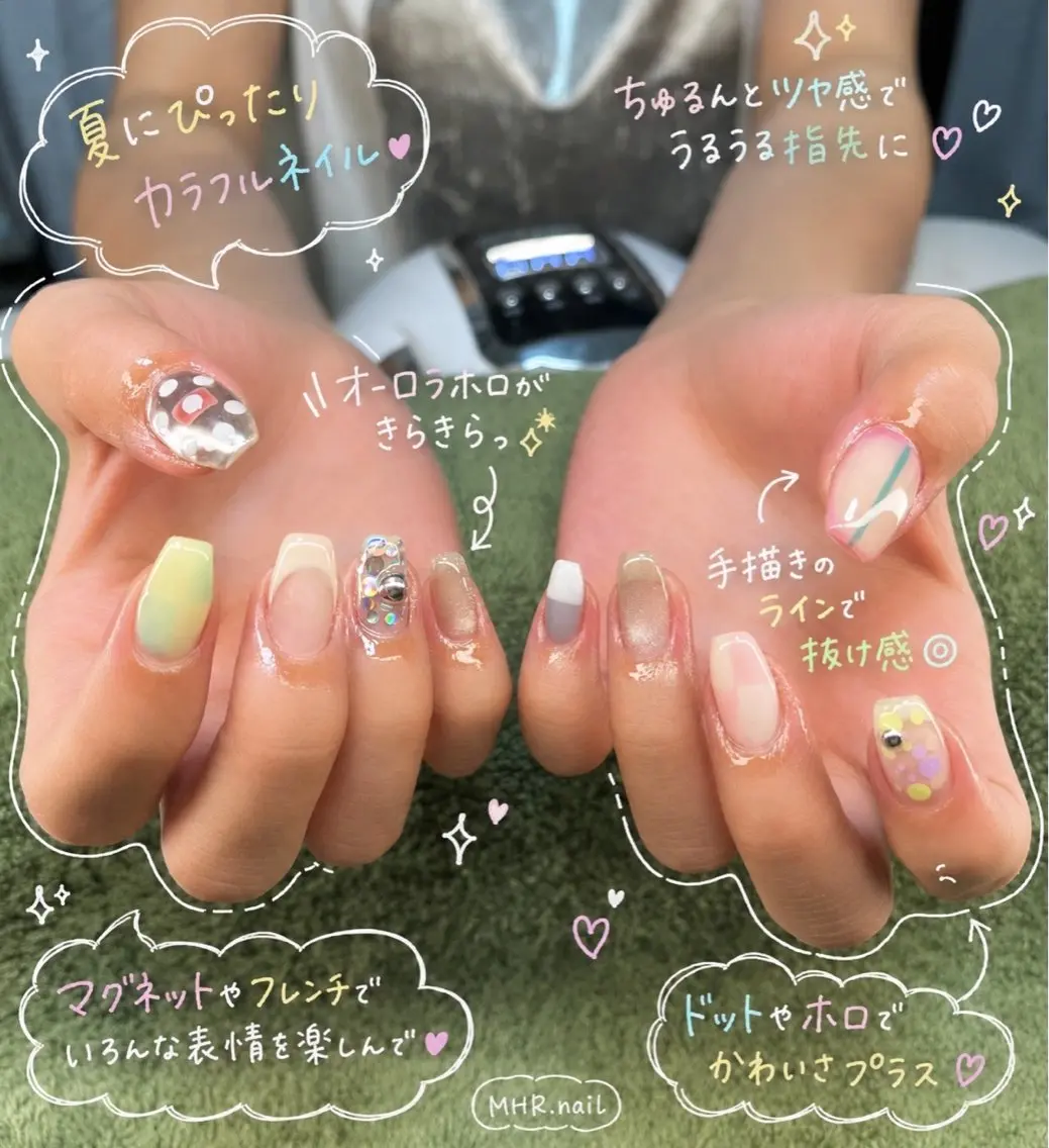 ネイル ハンドネイル フットネイル MHR nailのネイルデザイン