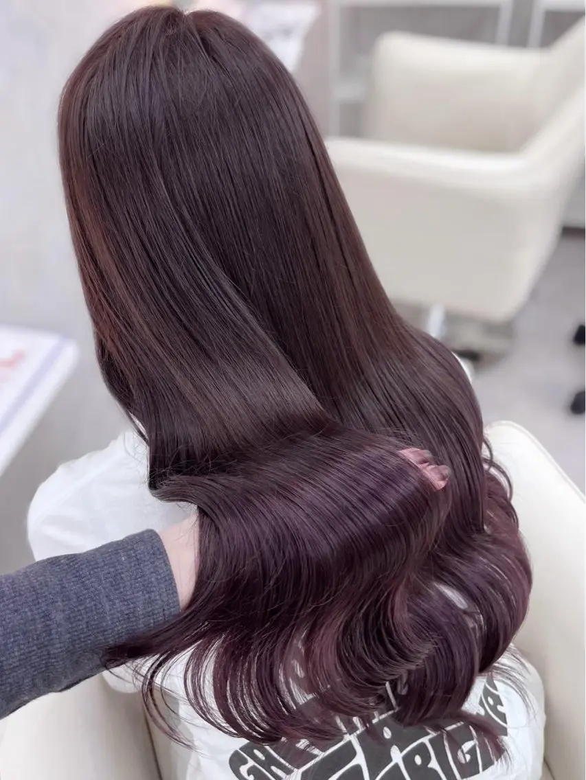 🫧🐾20時以降限定🐾🫧✨ブリーチなし✨🍒暖色カラー🍒🥀うる艶韓国カラー🥀/🫧1stepトリートメントの写真