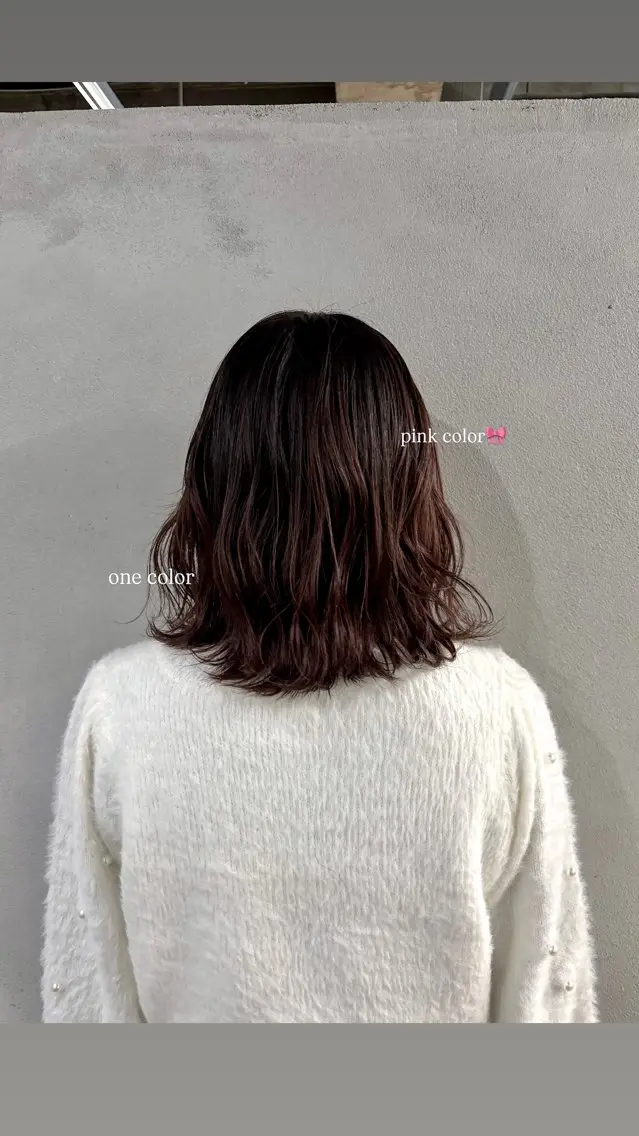 ミディアム カラー ヘアアレンジ Miharu / ニュアンスカラーのヘアスタイル