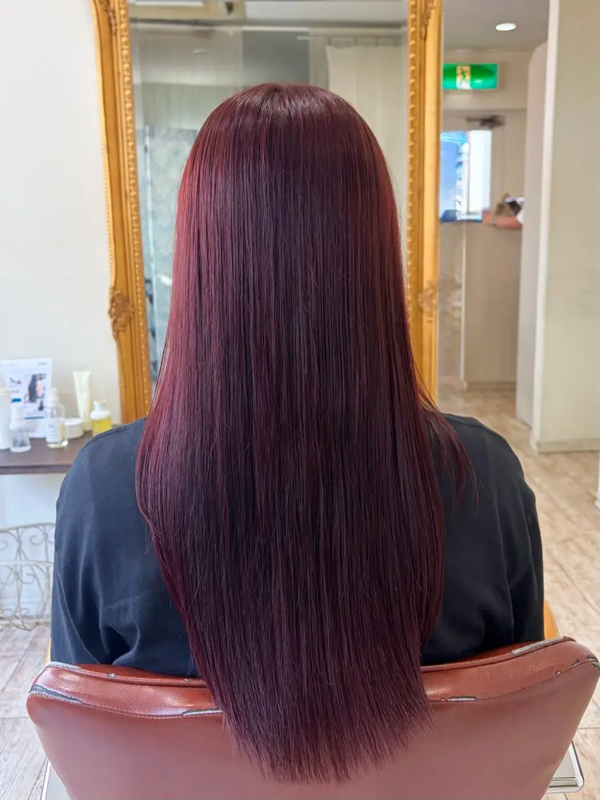 セミロング カット ヘアカラー 【艶髪カラー】 omiのヘアスタイル