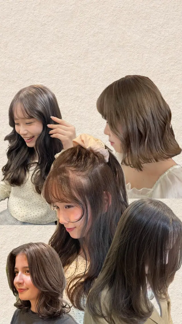 セミロング 久我 彩音のヘアスタイル