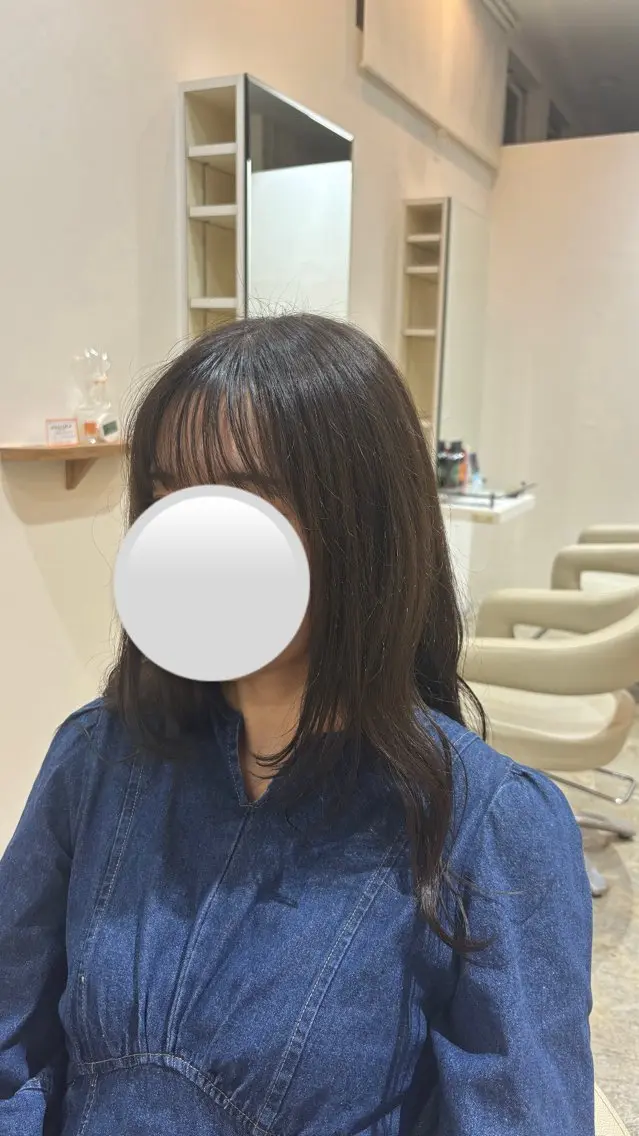 ロング 顔周りカット レイヤーカット 佐藤 優里のヘアスタイル