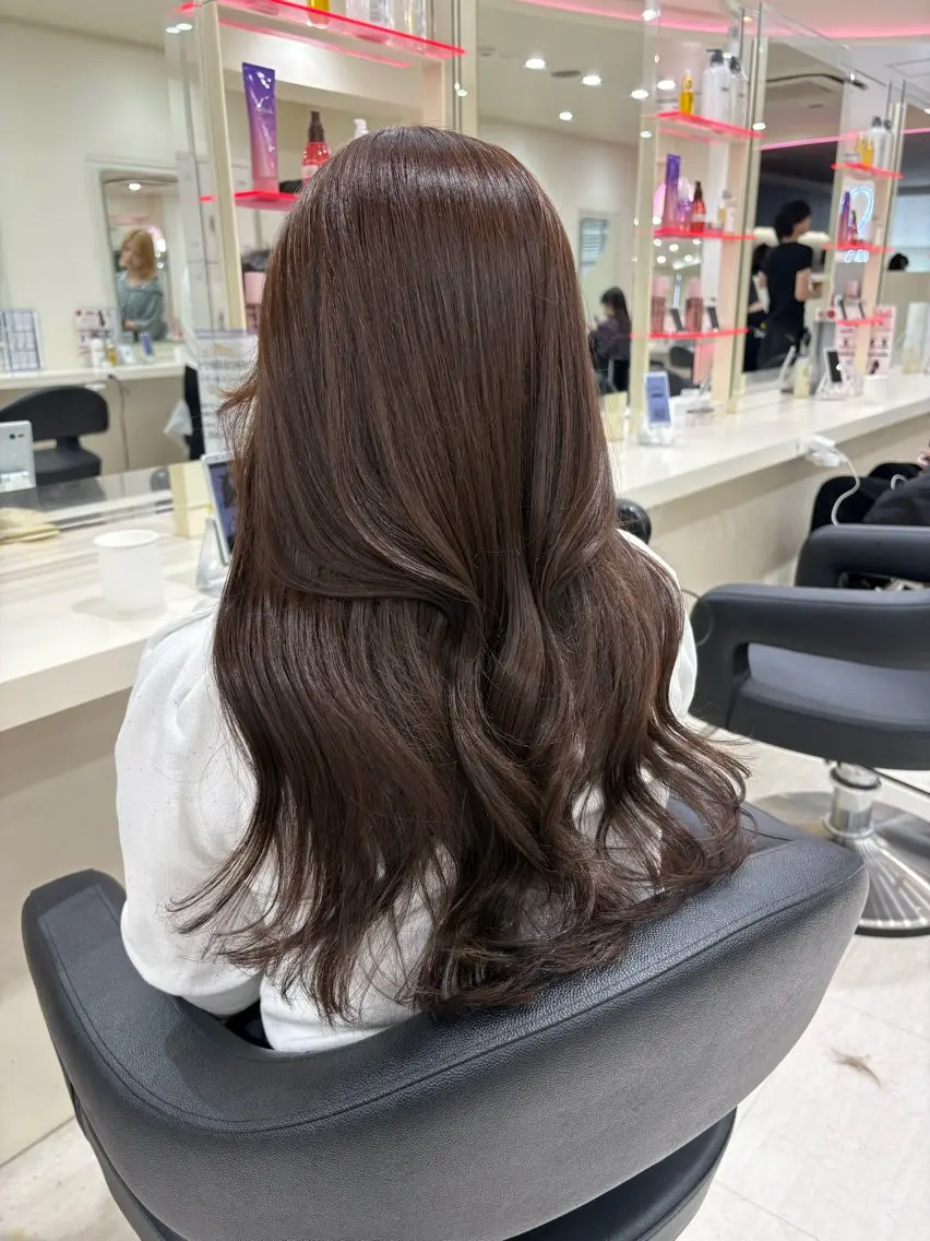 ロング カラー ヘアアレンジ ヘアカラー トリートメント 💟RINNA 艶カラー💟のヘアスタイル