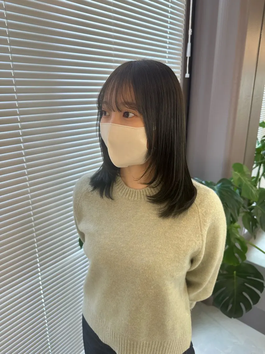 ミディアム ヘアカラー トリートメント ボブ/艶カラー /misako🧺のヘアスタイル