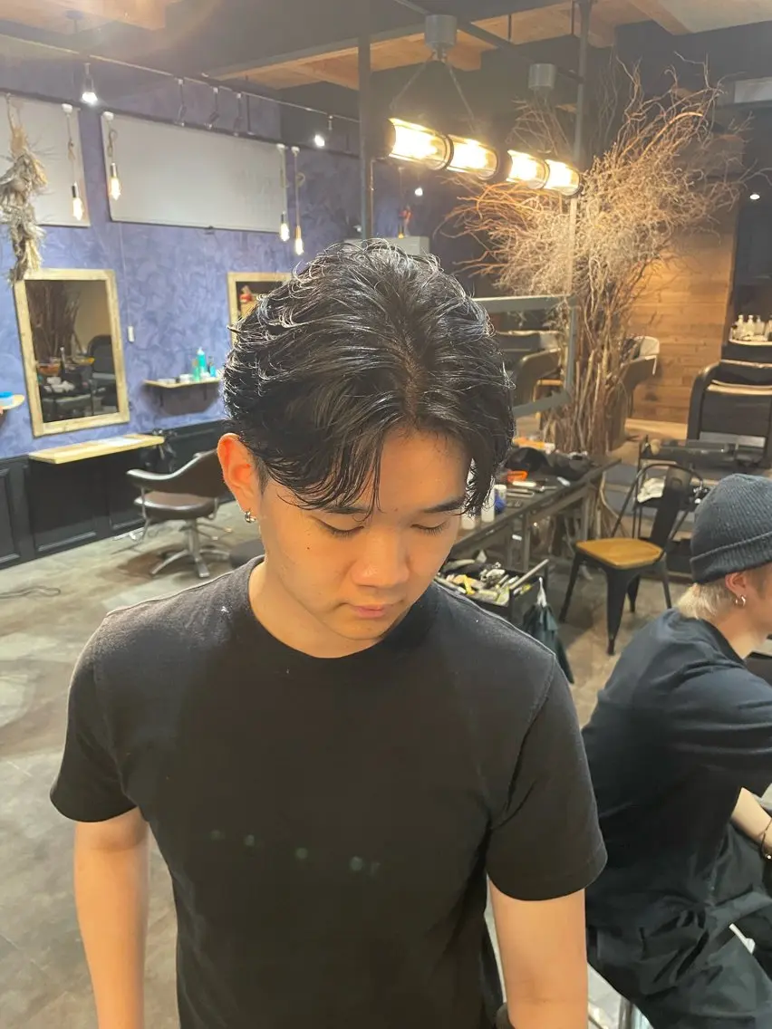 パーマ メンズ litbyfifth 濵崎寛太のヘアスタイル