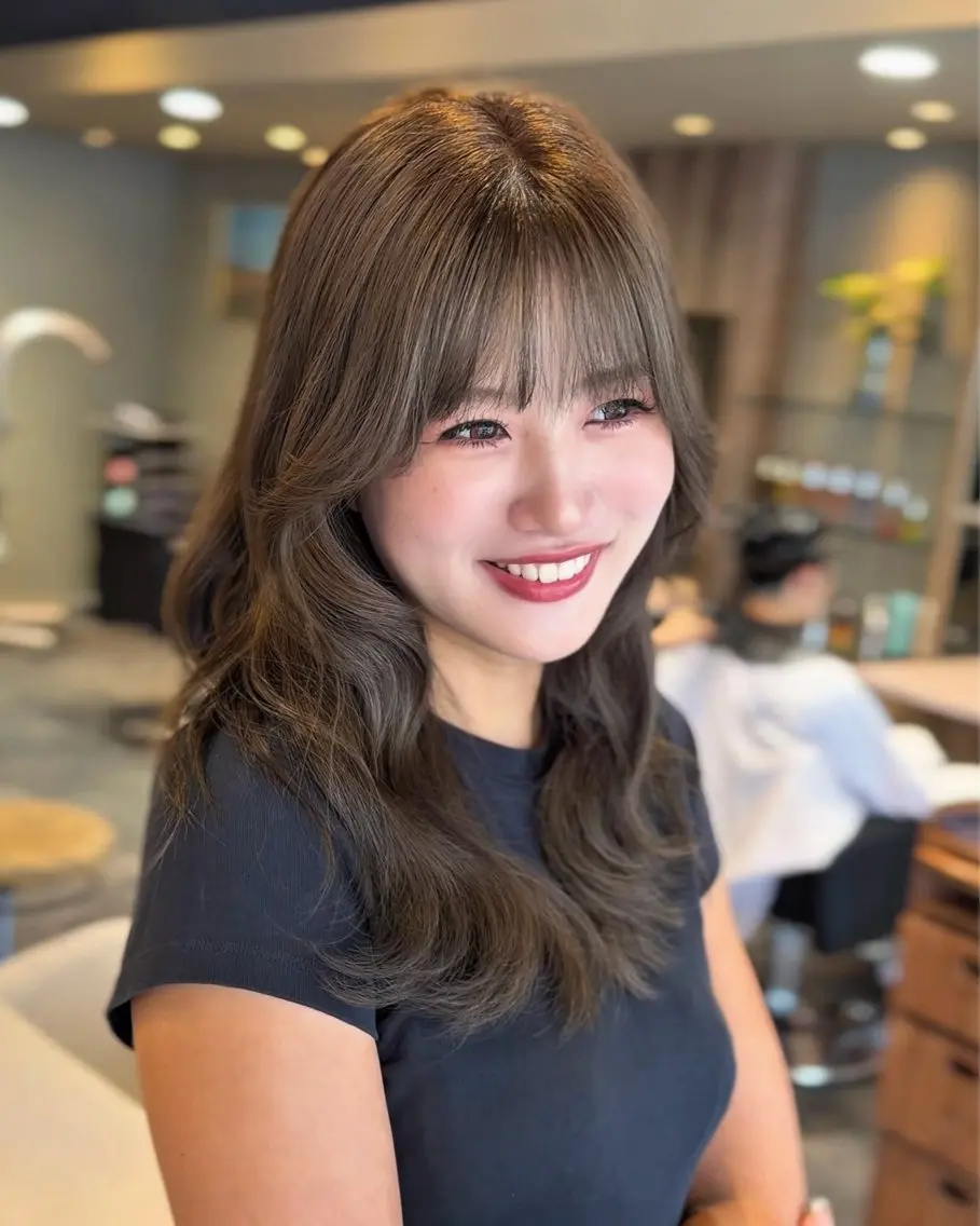 ロング カラー ブラウンカラー グレージュ ミルクティーグレージュ ヘアカラー 🇺🇸海外デザイン iCON TOKYOのヘアスタイル