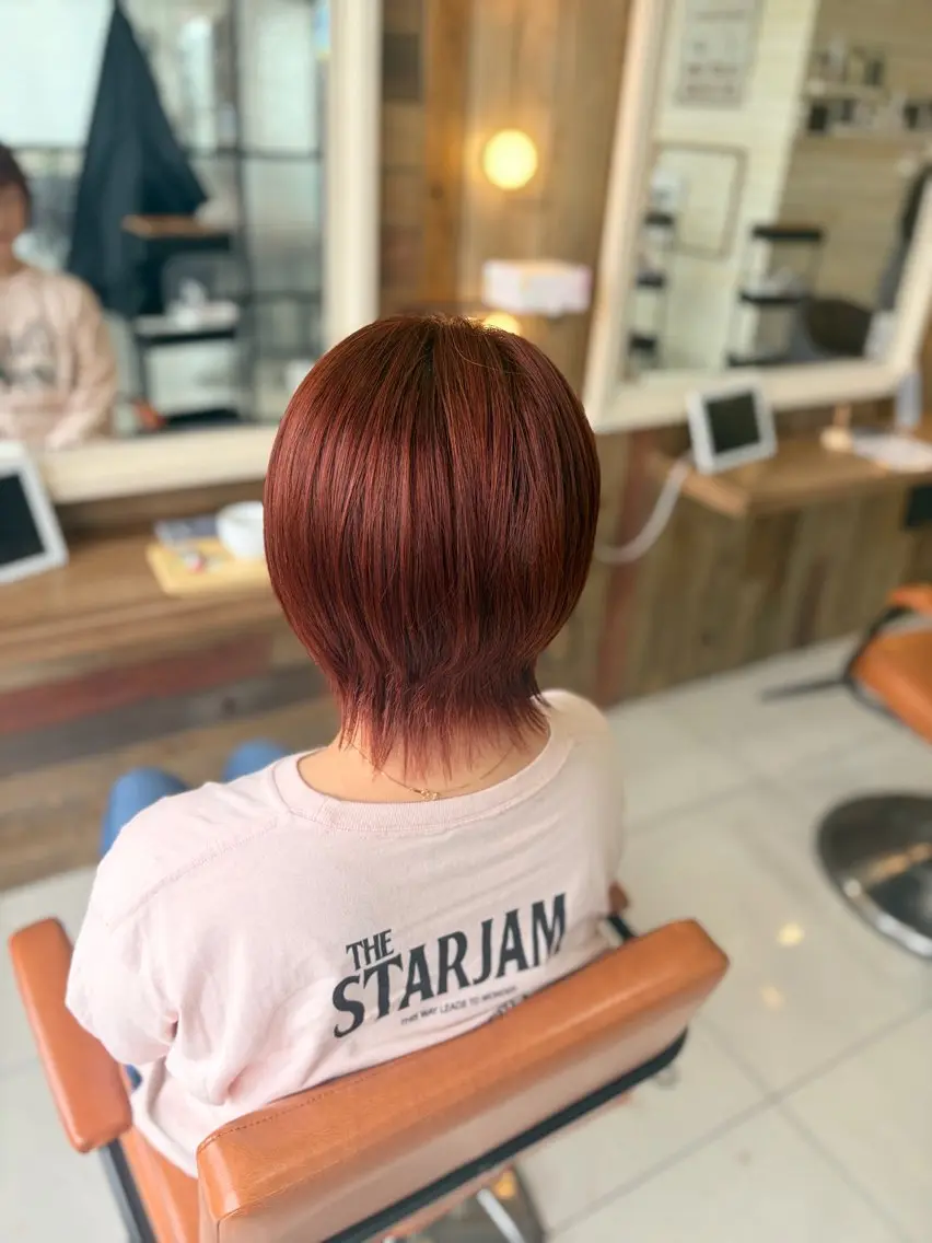 ショート カラー カット ヘアカラー メンズパーマ/ウルフ /似合わせカット滉一のヘアスタイル