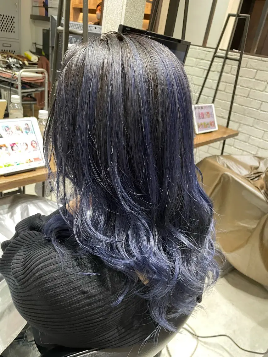 セミロング カラー アディクシーカラー バレイヤージュ レイヤーカット ヘアカラー バレイヤージュ/ 髪質改善/渡邉悟🌱のヘアスタイル