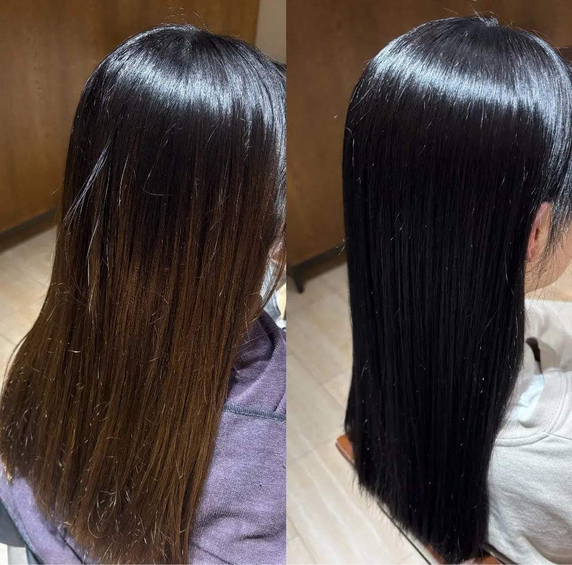 ロング 縮毛矯正 ヘアカラー 山本 忠臣のヘアスタイル