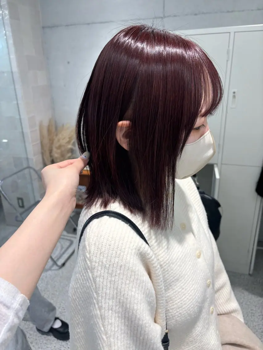 ショート ヘアカラー トリートメント 韓国レイヤー/ヘア カラー🎀ayamiのヘアスタイル
