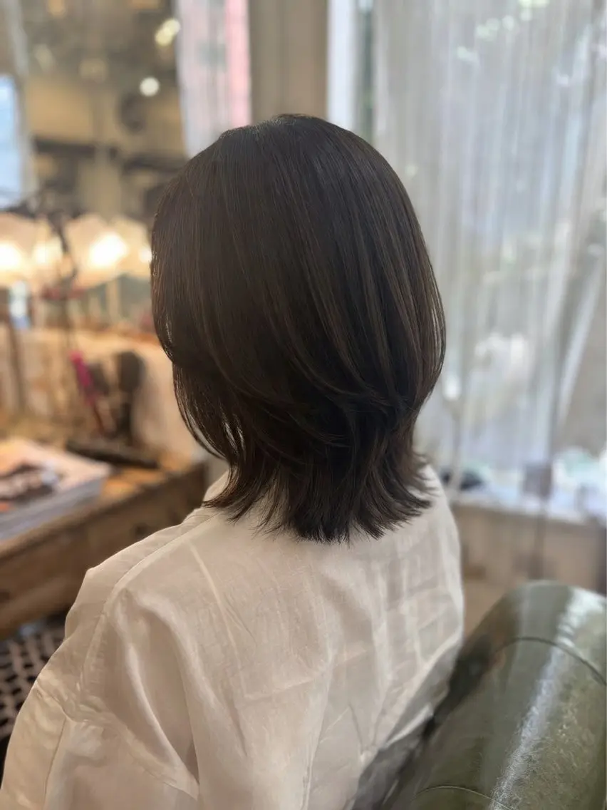 ミディアム ミディアムレイヤー レイヤーカット カット ヘアカラー 新宿御苑/ショート ショートボブ/山口のヘアスタイル