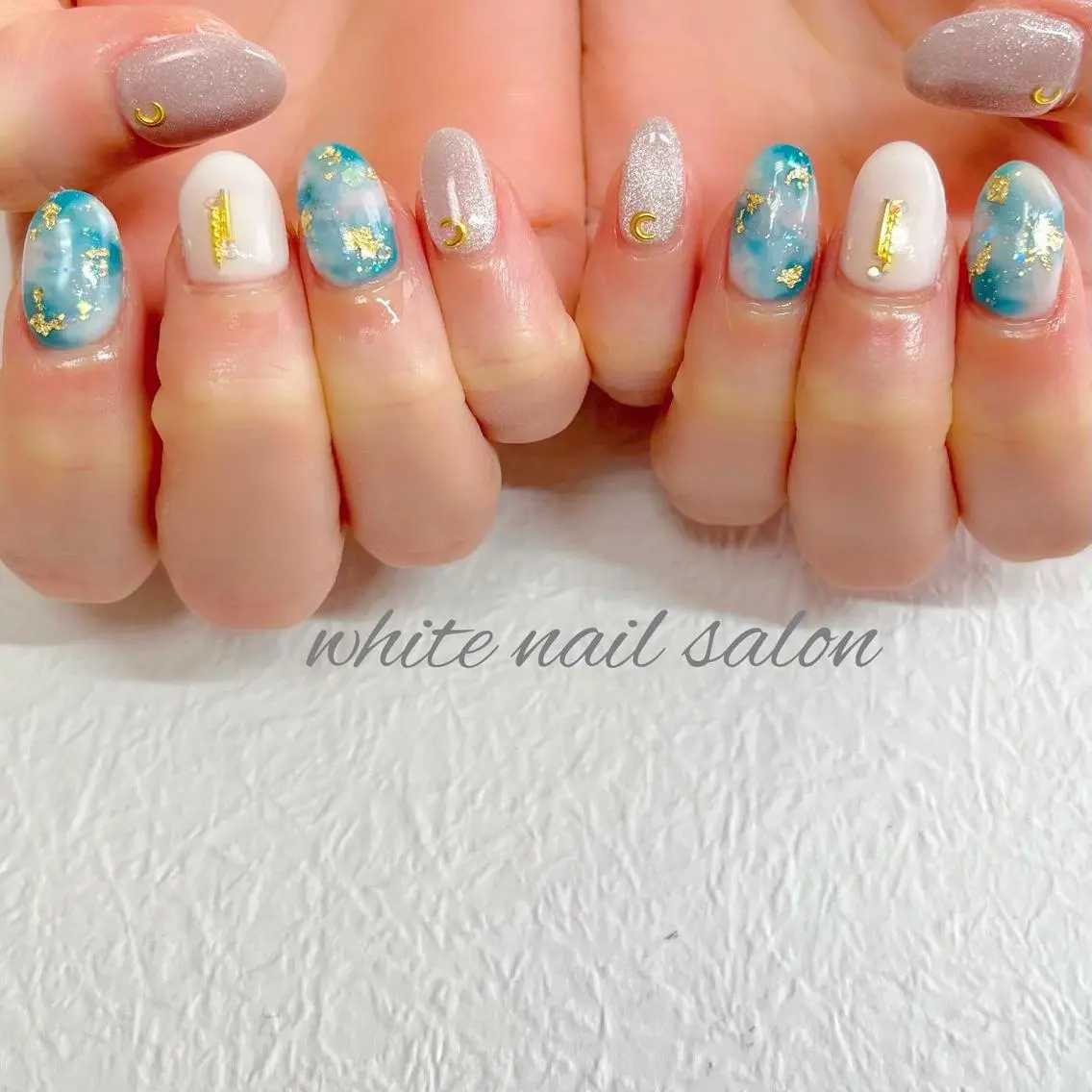 ネイル フットネイル ジェルネイル ハードジェル ラメ(グリッター) 持ち込み ハンドネイル white nail salonのネイルデザイン