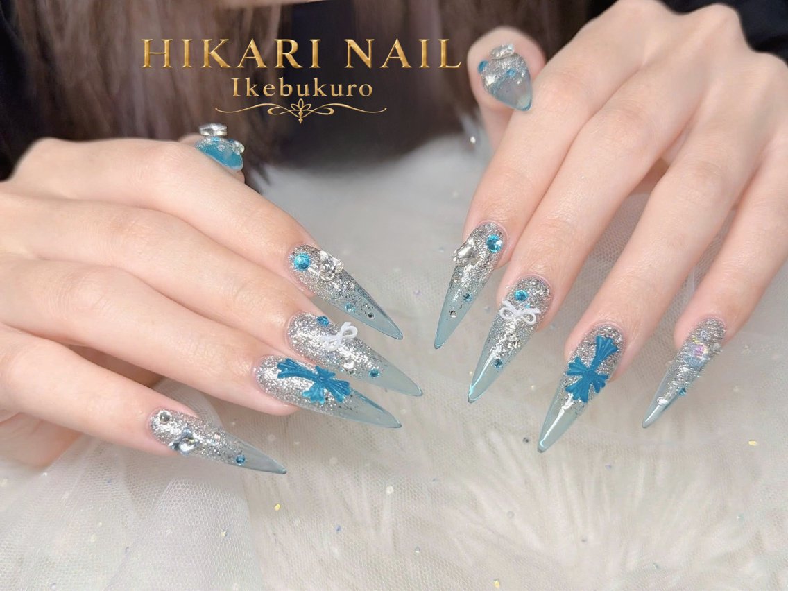 ネイル チークネイル 長さ出し フレンチネイル ガーリー ハロウィン ハンドネイル HikariNail Ikebukuroのネイルデザイン