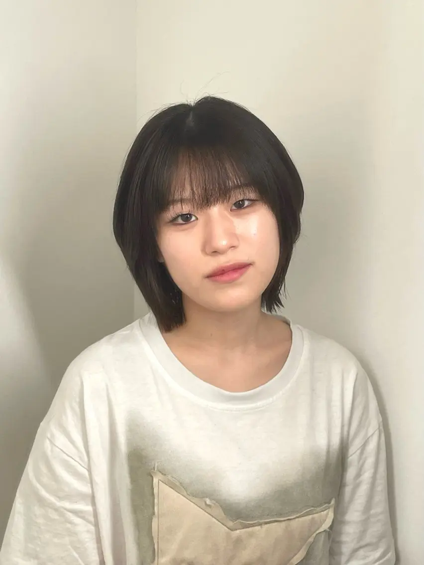 ショート ハッシュカット 韓国風ヘア ウルフカット カット yu-kaハッシュ カット/韓国レイヤーのヘアスタイル
