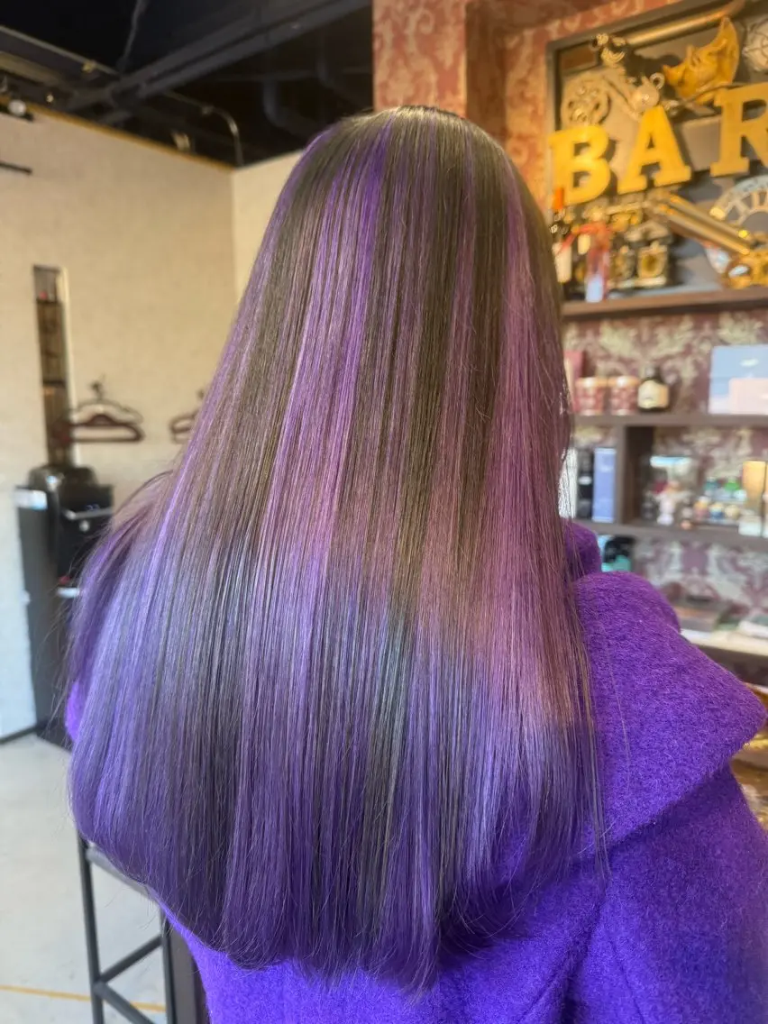 ロング カラー パープルカラー ヘアカラー Barocco 🎀ヒメ🎀(19)のヘアスタイル