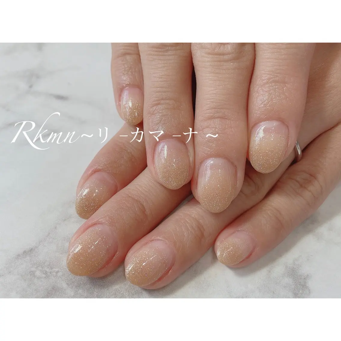ネイル アートネイル グラデーション ラメ(グリッター) 春ネイル ハンドネイル フットネイル ハンドケア Rkmn ~リ-カマ-ナ~のネイルデザイン