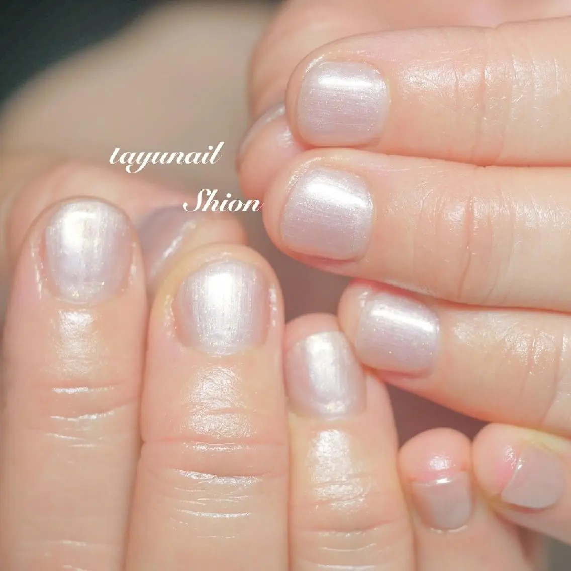 ネイル ブルー ジェルネイル ワンカラーネイル パラジェル ショートネイル ネイルサロン 【たゆnail】のネイルデザイン