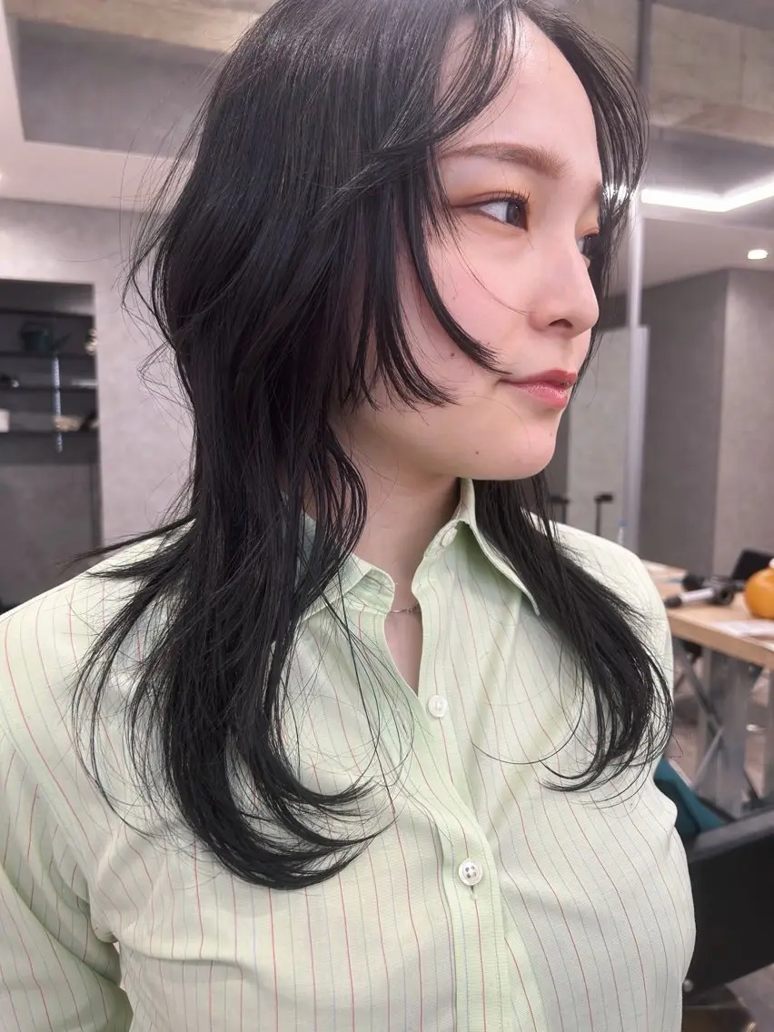 ミディアム カット ヘアカラー トリートメント aika/パーマ/ ショート/伏見のヘアスタイル
