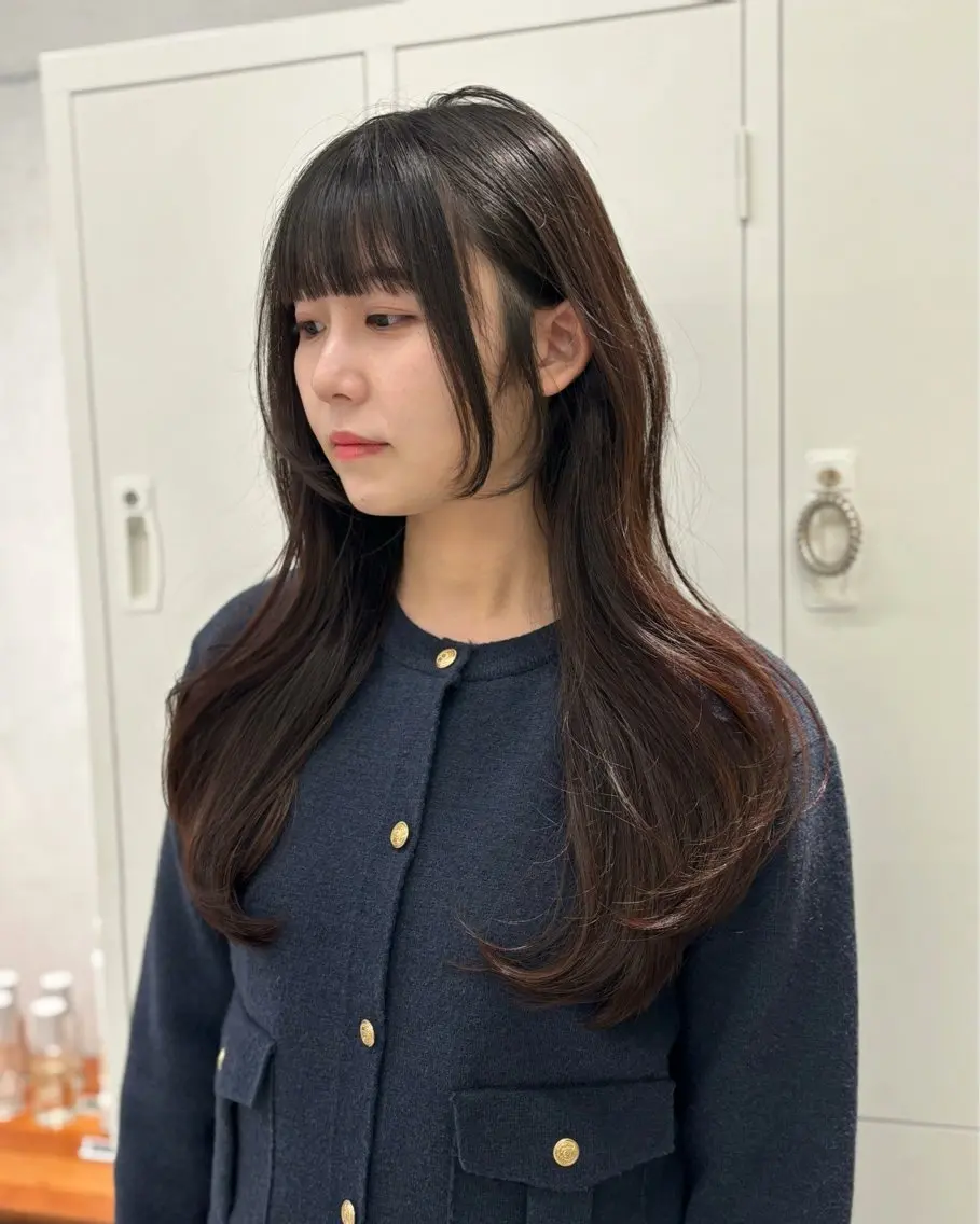 ロング カット 韓国レイヤー/ヘア カラー🎀ayamiのヘアスタイル