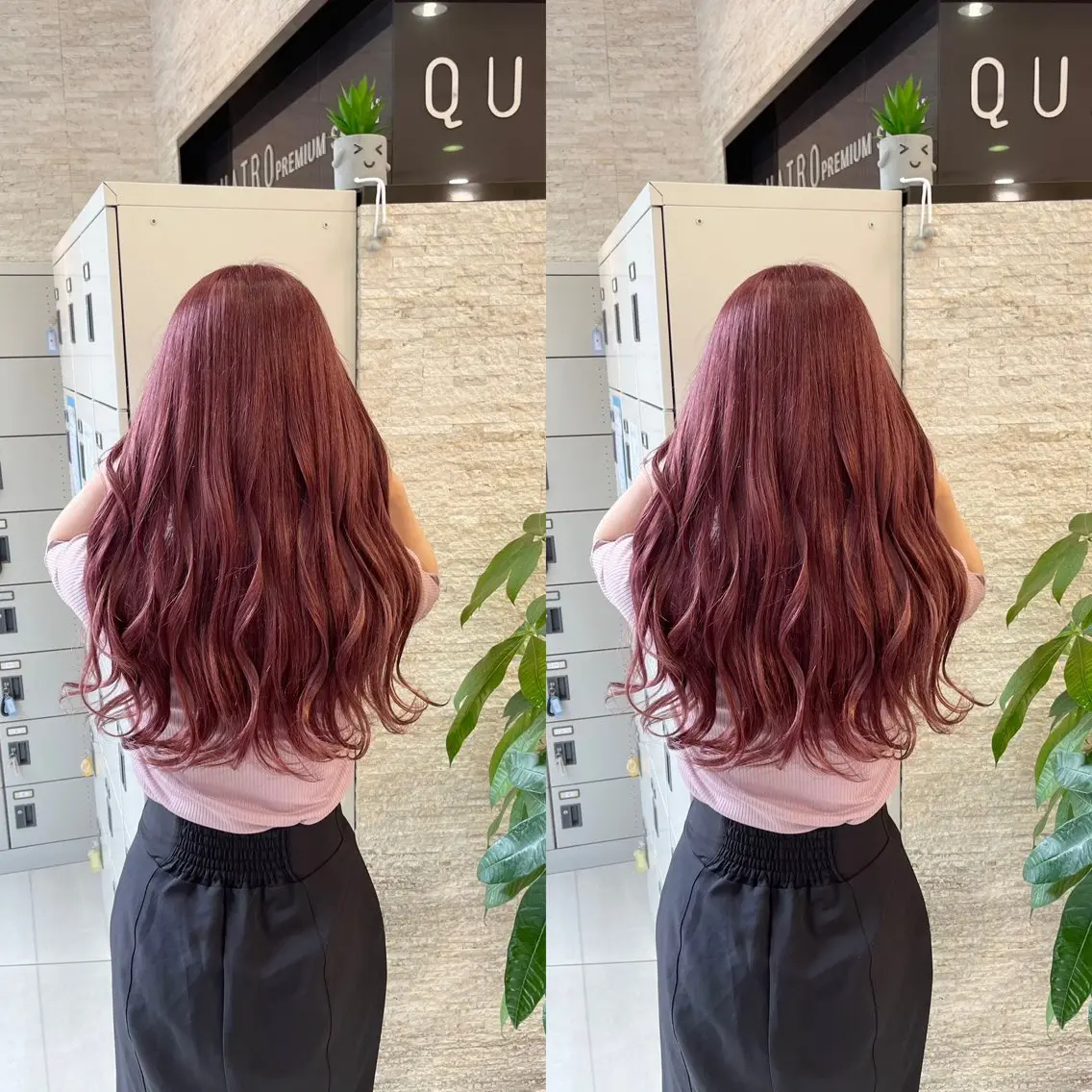 ロング カット ヘアカラー トリートメント Y Uのヘアスタイル