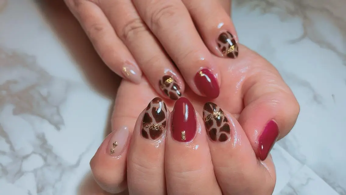 ネイル ボルドー 持ち込み Era nailのネイルデザイン
