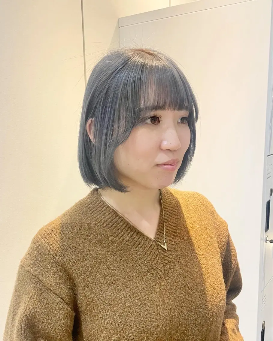 ミディアム 前田 菜奈子のヘアスタイル