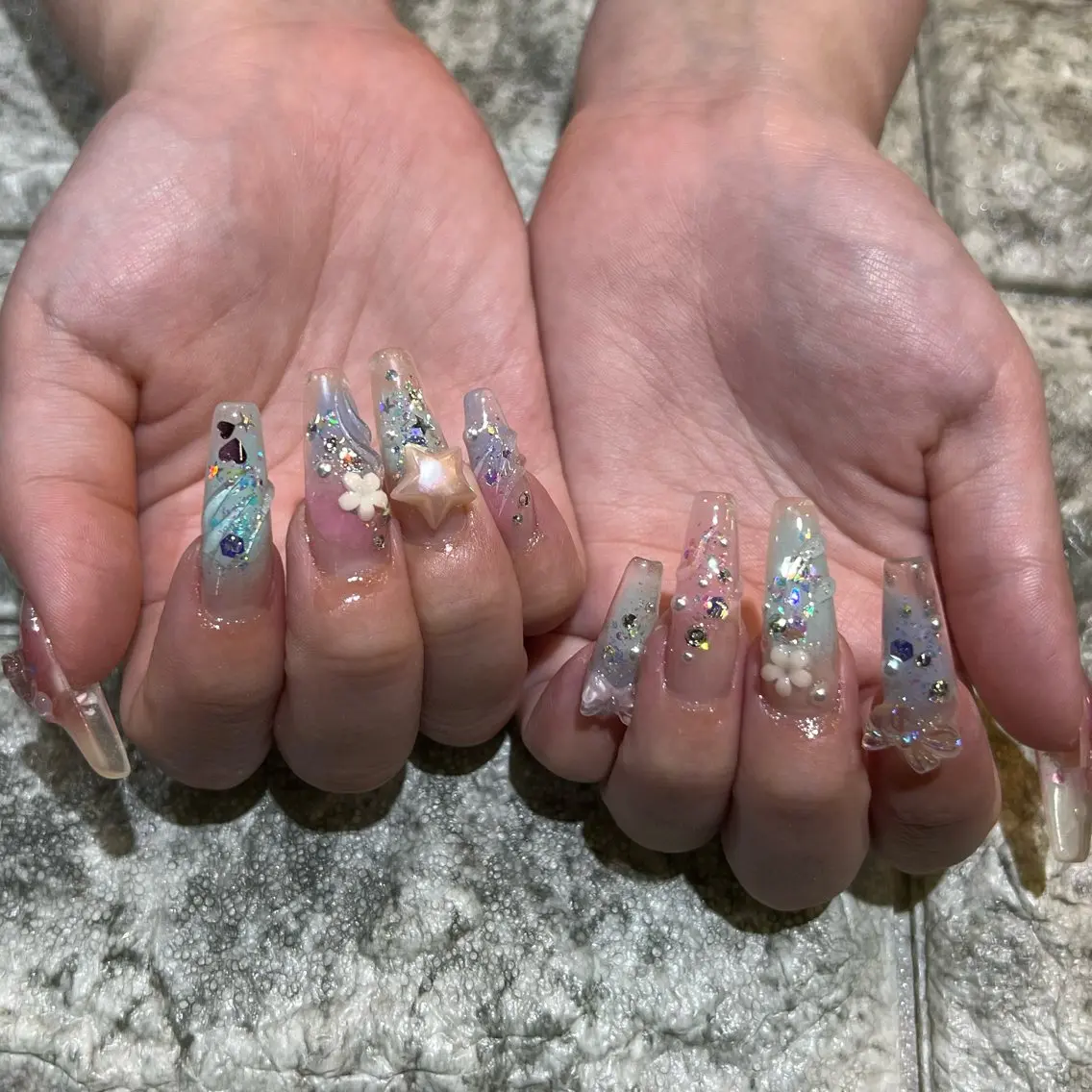 ネイル ハンドネイル アクリルスカルプ𓆈 RounGe町田店のネイルデザイン