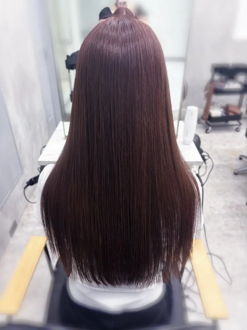 ロング ピンクラベンダー ヘアカラー トリートメント 西山奈那 🎀【zina新宿】のヘアスタイル