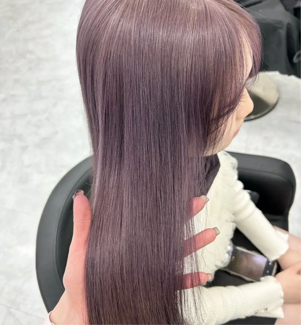 ロング 淡色ラベンダー♡ ニーナ🎀🦙のヘアスタイル