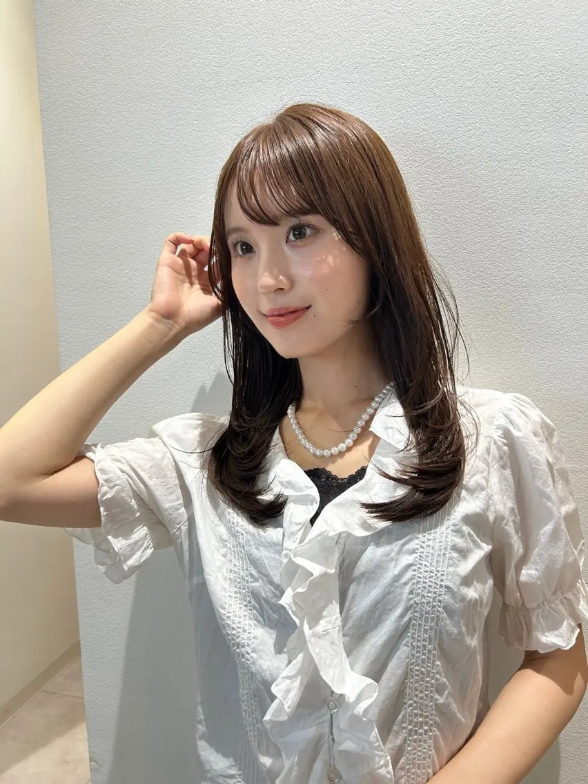 セミロング カラー ヘアカラー ナチュラル🕰️流山 /Ruko🌱のヘアスタイル