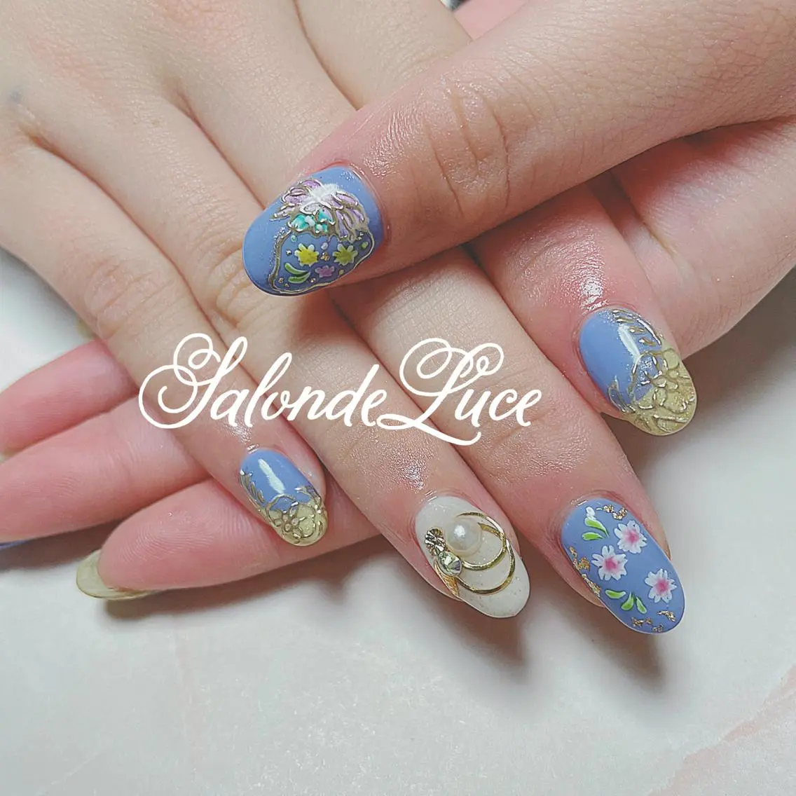 ネイル 成人式 ハンドネイル Salon de Luceのネイルデザイン