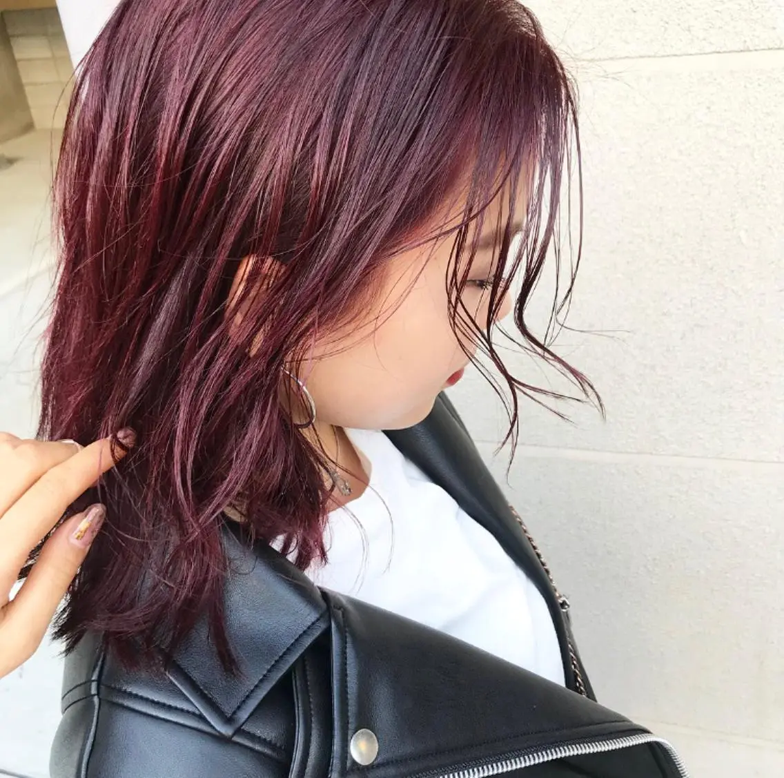 ミディアム カラー ヘアアレンジ マツエク・マツパ レッドカラー Kawaguchi Arisaのヘアスタイル