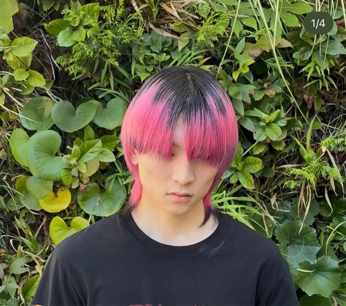 カラー メンズ メンズブリーチ ブリーチ デザインカラー 千葉船橋カラーモデル 悟空のヘアスタイル